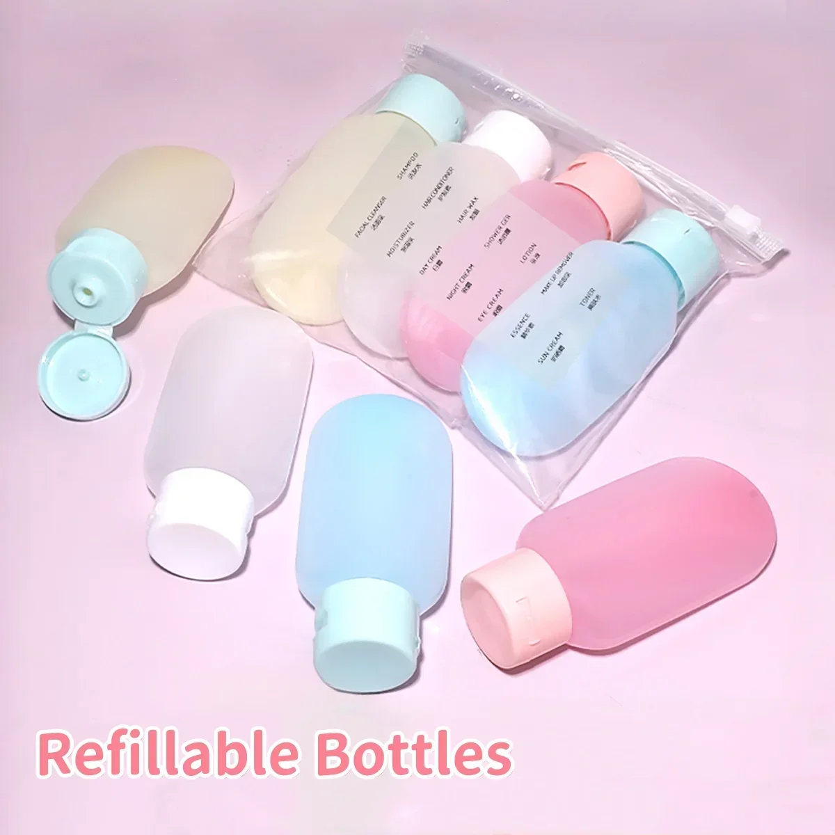 Dry Shampoo Travel - 30/60ml Refillable Bottles Silicone Soft Squeeze