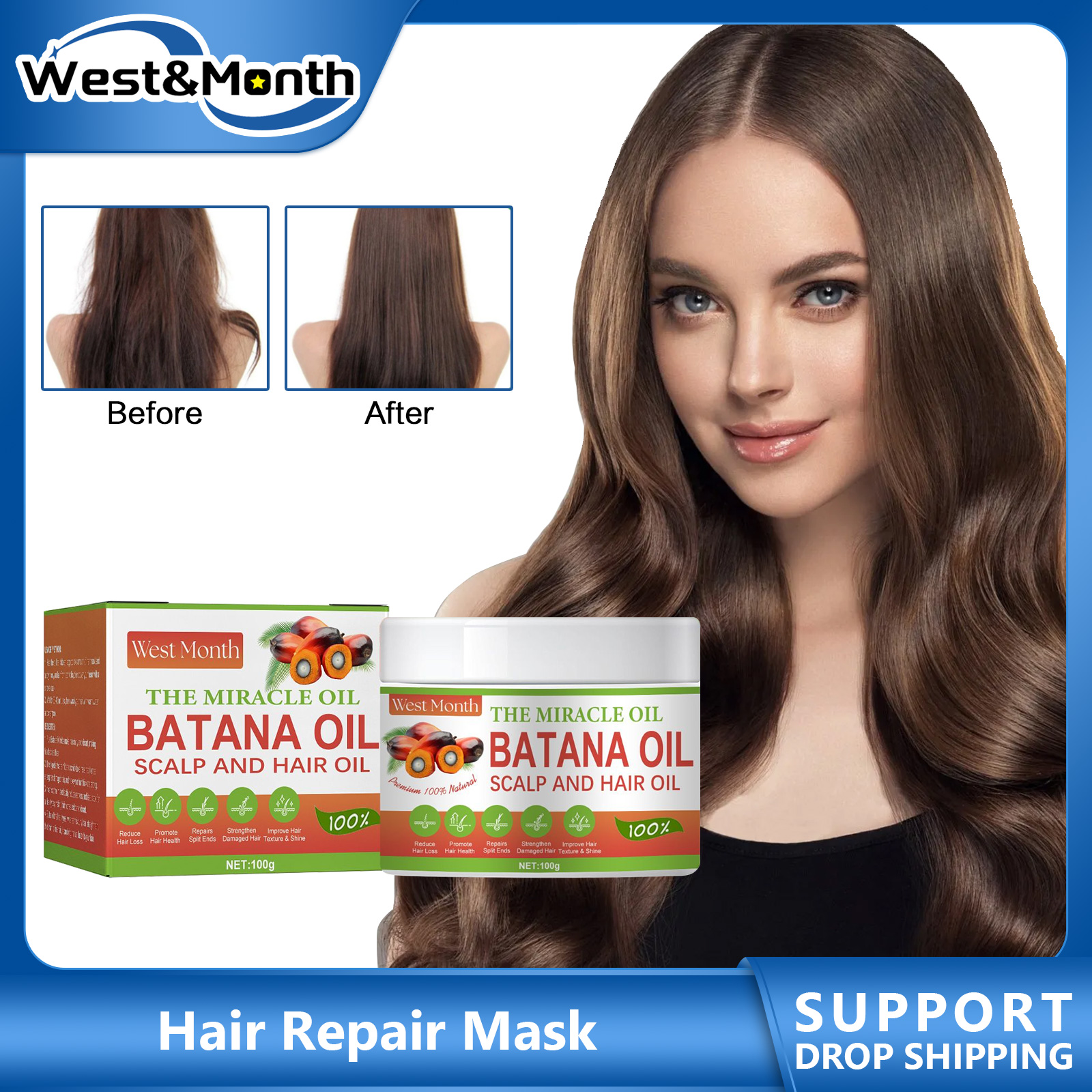 Hair Care Garnier - Batana Oil Hair Mask Repair Dry