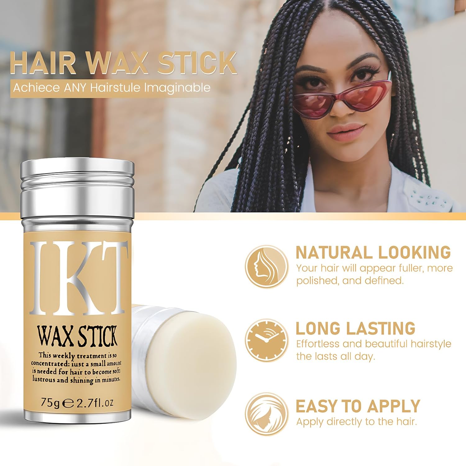 Hair Wax Stick for Wigs, Edge  - Hair Care Garnier 评论和价格