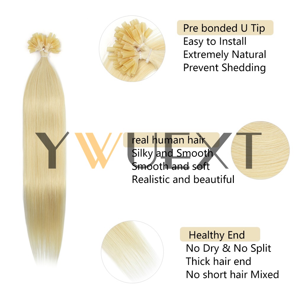 Straight U Tip Human Hair Exte - Hair Care Keratin 评论和价格