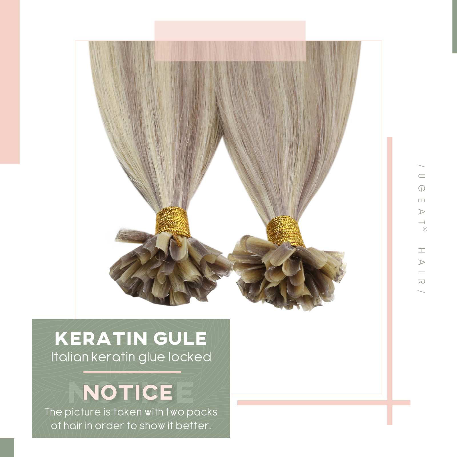 Ugeat Remy U Tip Hair Extensio - Hair Care Keratin 评论和价格